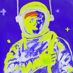 an astronaut, painting by Andy Warhol generated by DALL·E 2